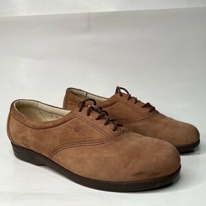 SAS chestnut brown lace up suede comfort shoes